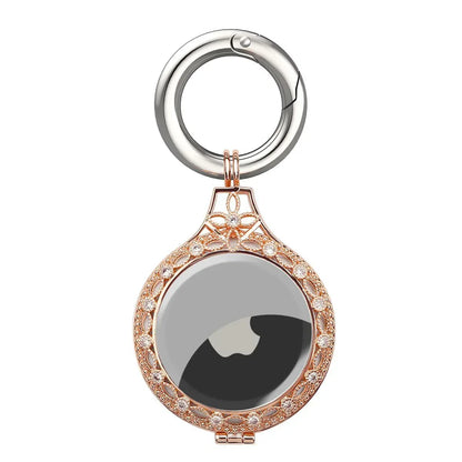 Luxury Diamond Stainless Steel AirTag Case - TechMegaShop