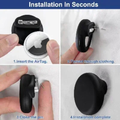 Hidden Pin AirTag Case Protective Holder - TechMegaShop